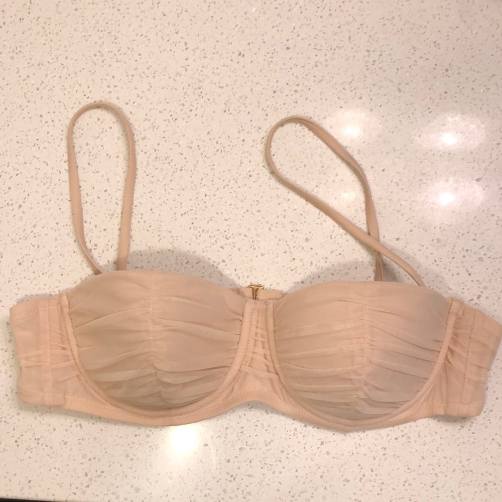 J. Crew tulle swim underwire bikini top